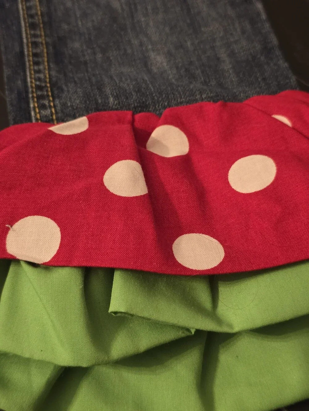 NWT Gymboree 2T Watermelon Ruffle Jeans Red Polka Dot Sweet Rare